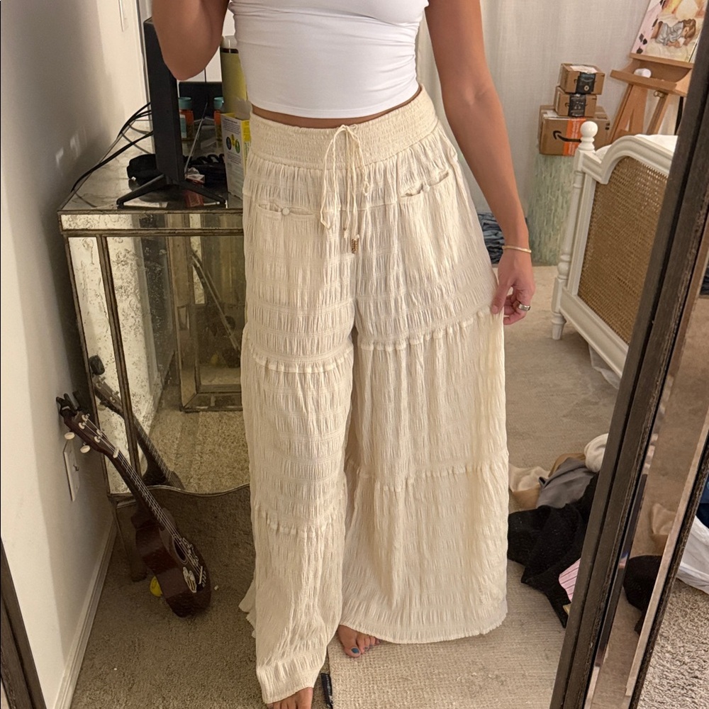 Free People Wide Leg Boho Pants
